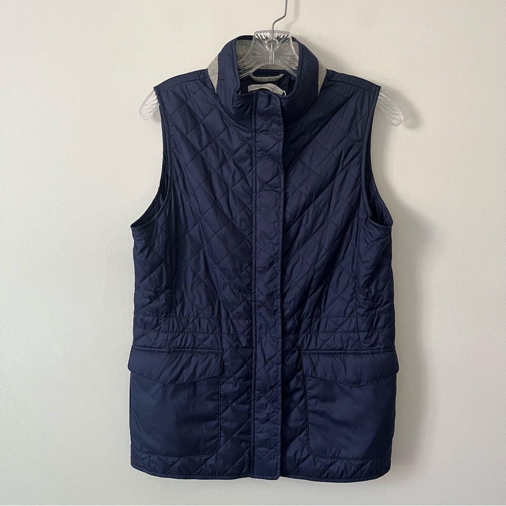 NEW Peter Millar Addison Quilted Travel Vest Golf Navy Blue Women’s M